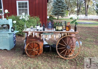 Bar setup at Rough and Ready Vineyard wedding venue