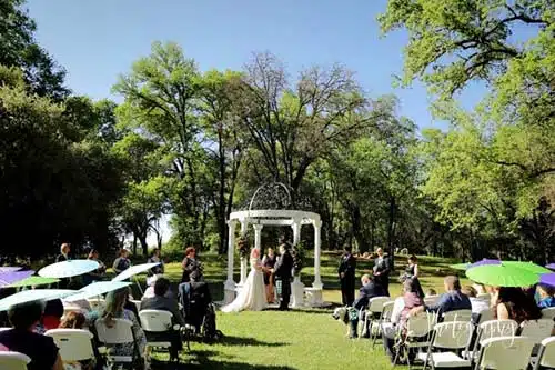 Josh and Bryna's wedding ceremony. Photo by Darling Photography