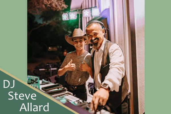 DJ Steve Allard working an event with his son