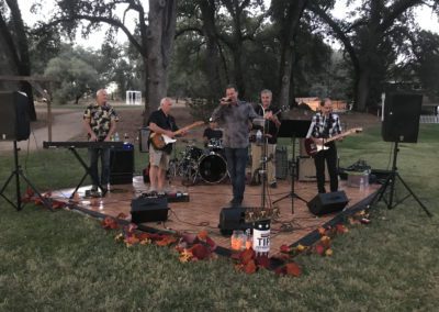 Band Performs at Outdoor Wedding