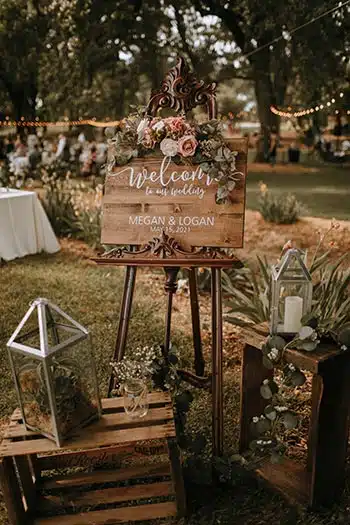 Destination wedding welcome sign