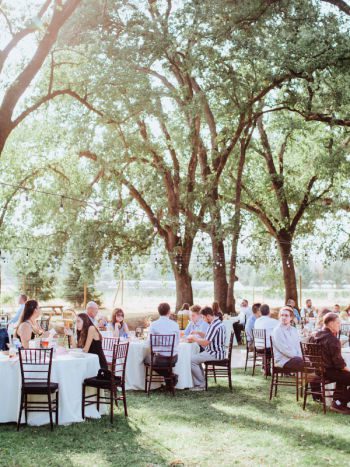 Wedding reception on the grounds of the Rough & Ready Vineyards. Photo by Athena Kalindi Photography