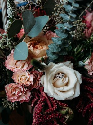 A unique floral arrangement, photo by Rebekah Townley Photography