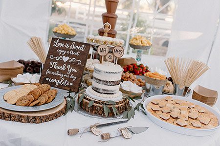 Photo of desserts at a Rough & Ready Vineyards wedding taken by Ashton Imagery