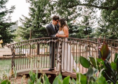 Bride and Groom at the Footbridge