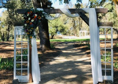 Wooden Arch entrance to the Ceremony Area