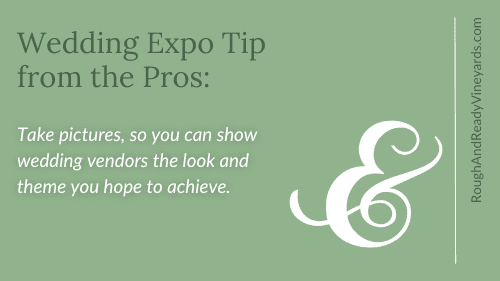 Wedding expo tip #2 from the pros