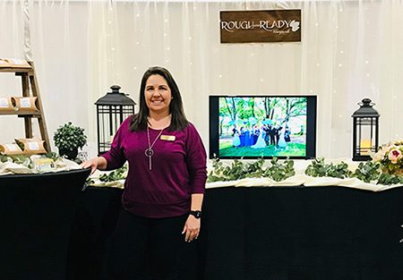 Venue Manager of the Rough & Ready Vineyards Tiffany Tullgren at a wedding fair