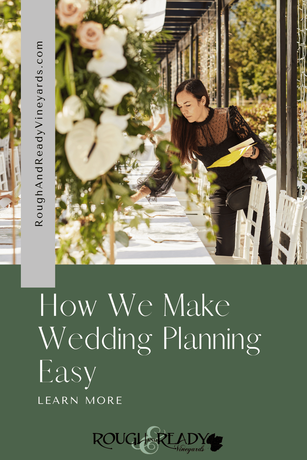 Pinterest pin graphic for blog How We Make Wedding Planning Easy