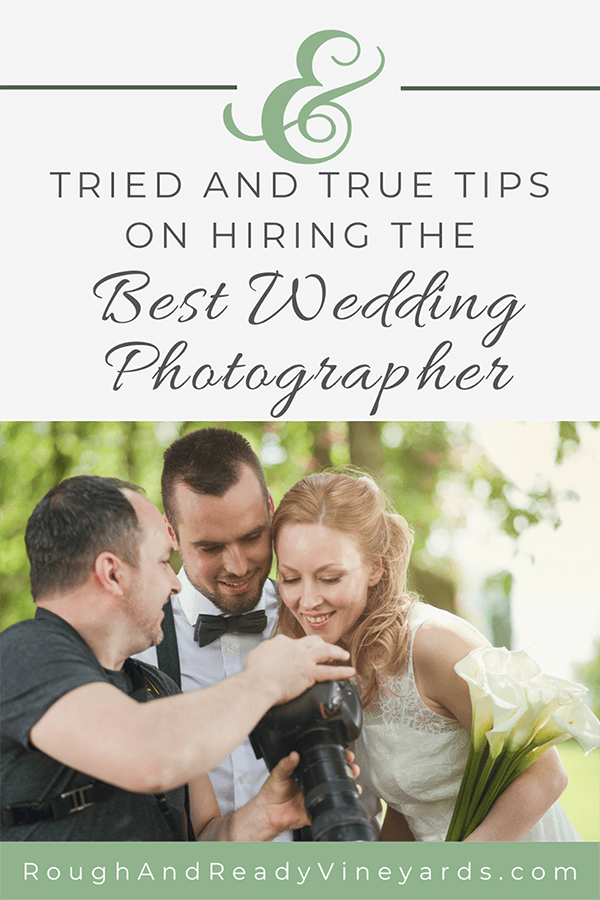 Pinterest pin graphic for hiring wedding photographer blog