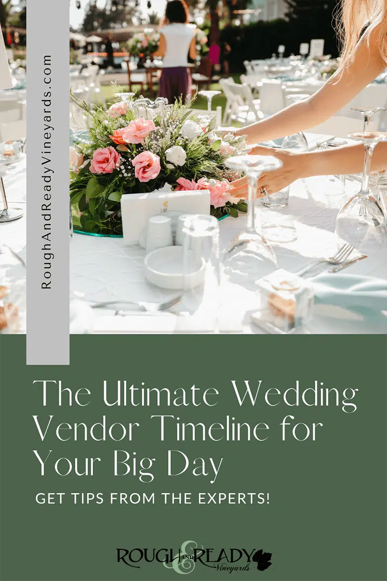Pinterest graphic for wedding vendor timeline blog