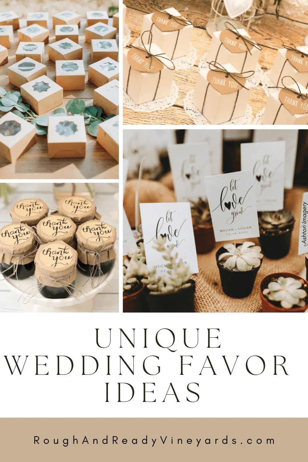 Pinterest Pin about unique wedding favors