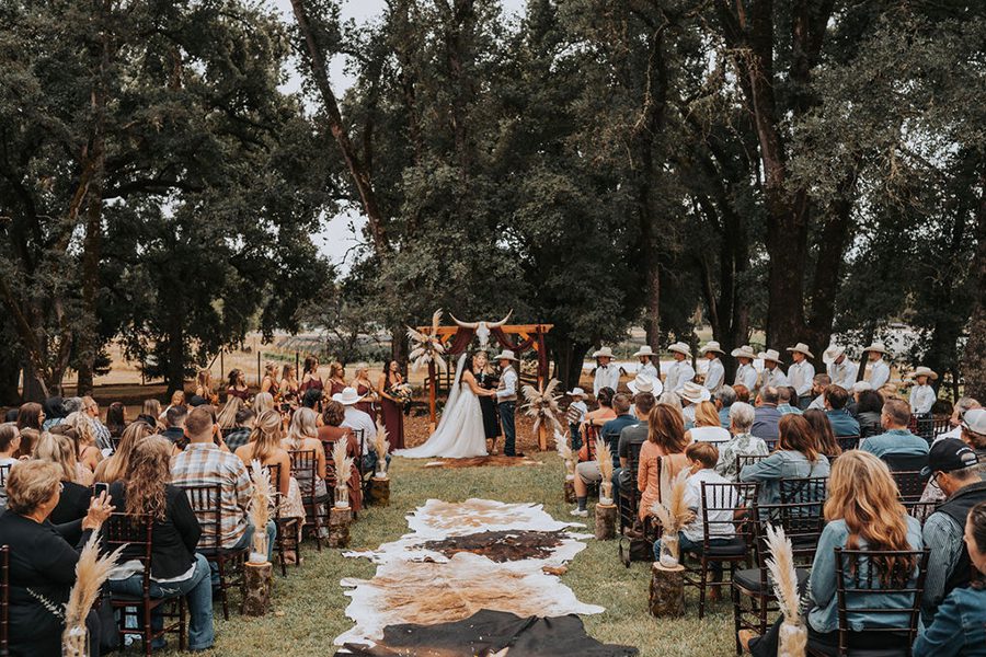 Shelby Ryan wedding ceremony showing the aisle