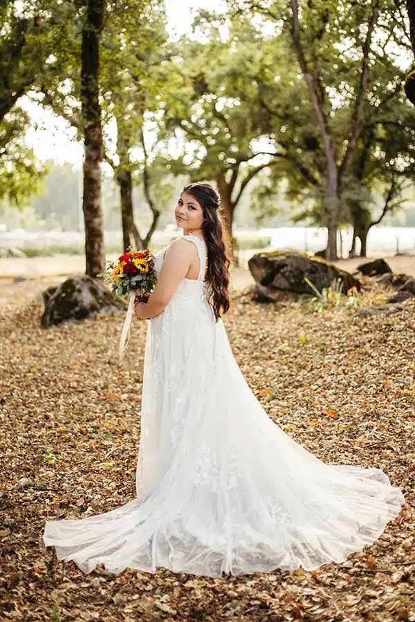 bride-natalie Bride Natalie poses for a portrait at the Rough & Ready Vineyards