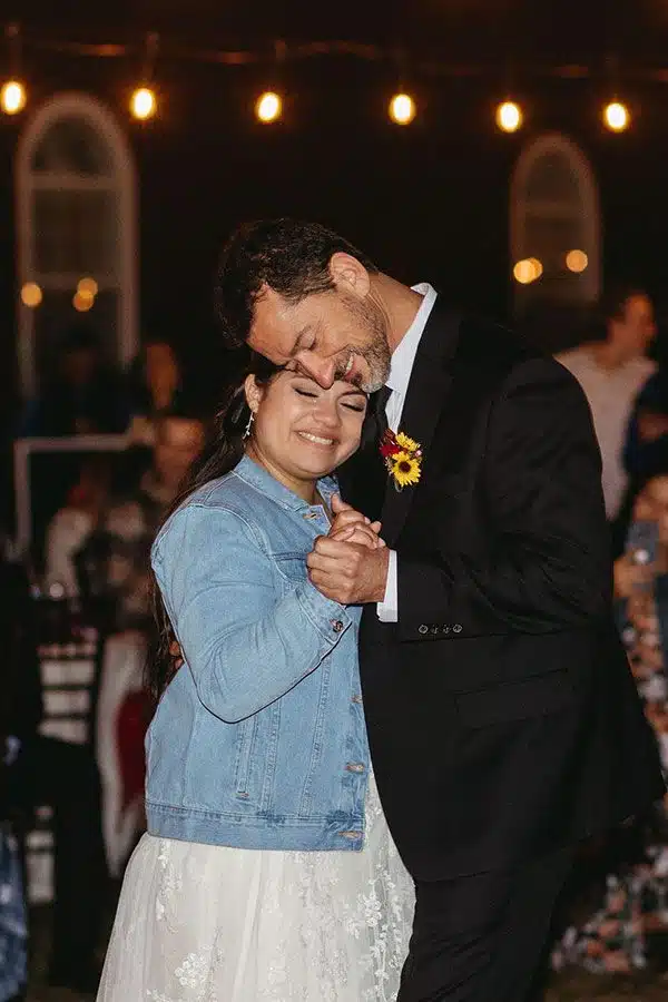 father-nj Natalie and her father dance at her wedding reception