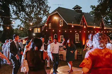 outdoor wedding reception