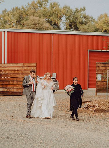 Venue manager Tiffany Tullgren helps a bride and groom navigate the property