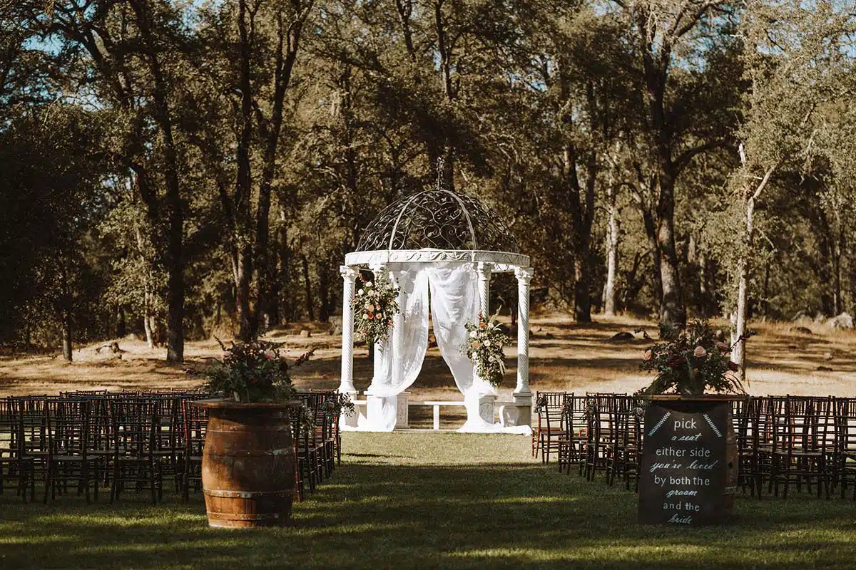 gazebo at rough and ready vineayrds