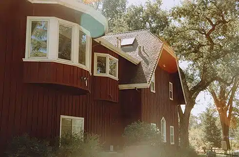 A look at the back of our barn wedding venue with lodging