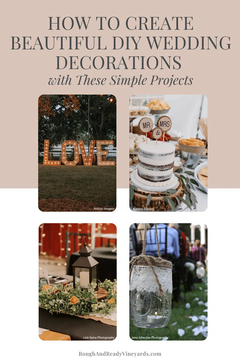 Creative DIY wedding decorations Pin