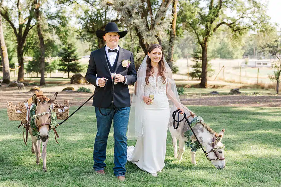 Tuff and Kaylee with the charming beer burros from The Drunken Burro