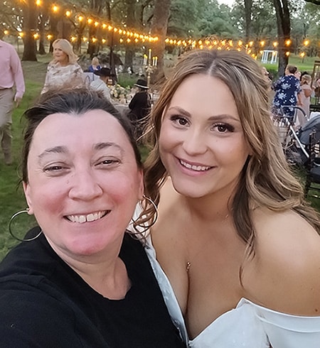 nicole-bride Venue Manager Nicole pauses for a photo with a happy bride